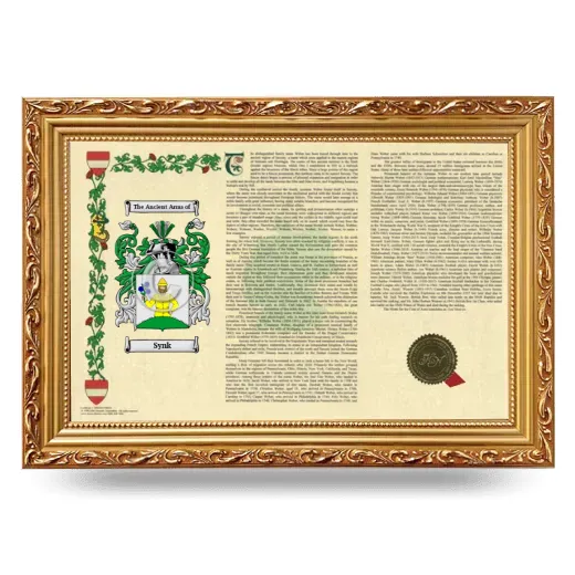 Synk Armorial Landscape Framed - Gold