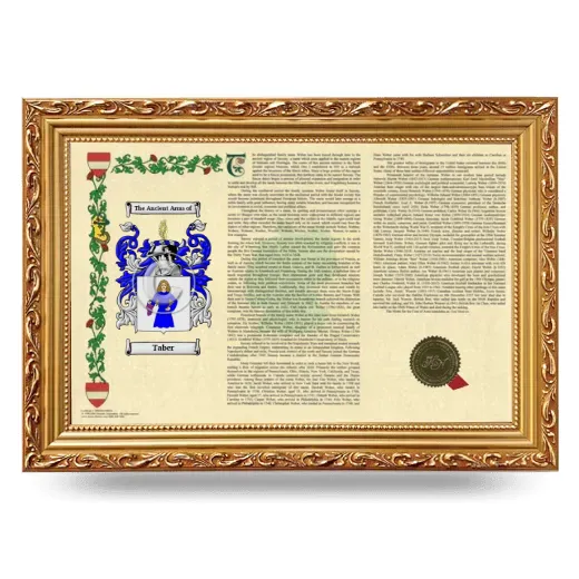 Taber Armorial Landscape Framed - Gold