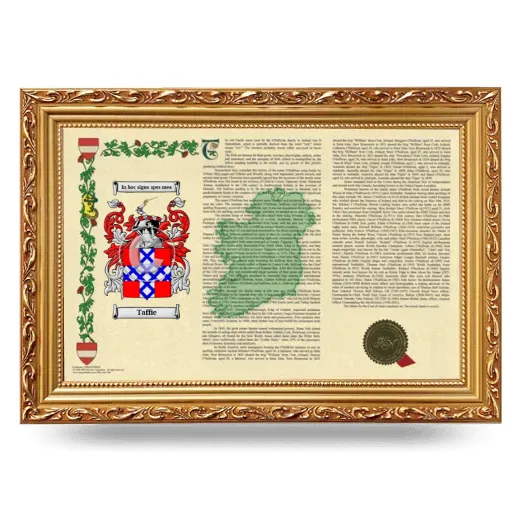 Taffie Armorial Landscape Framed - Gold