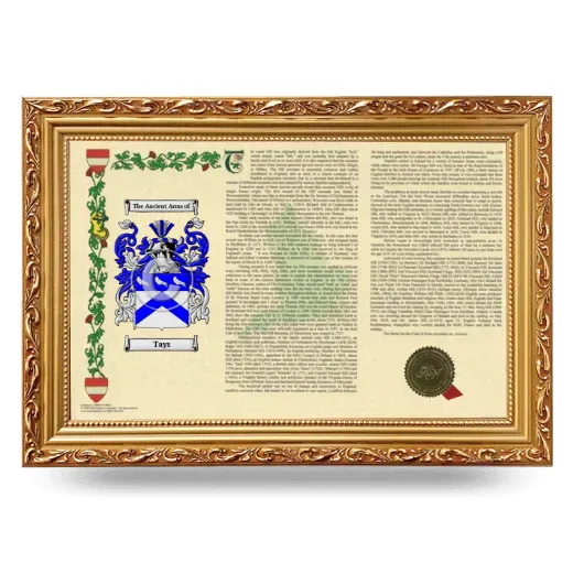 Tays Armorial Landscape Framed - Gold
