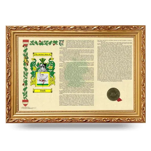 Tesch Armorial Landscape Framed - Gold