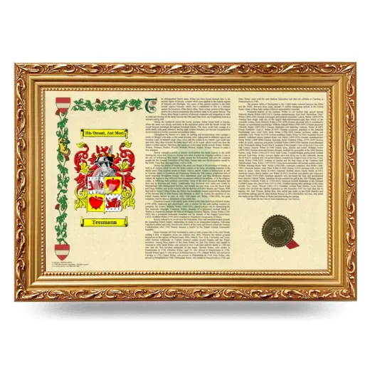 Tessmann Armorial Landscape Framed - Gold