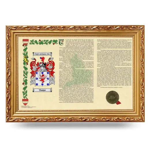 Tharpe Armorial Landscape Framed - Gold
