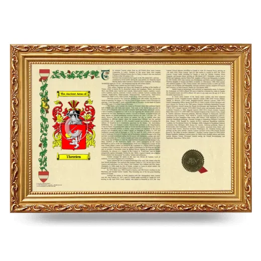 Therrien Armorial Landscape Framed - Gold