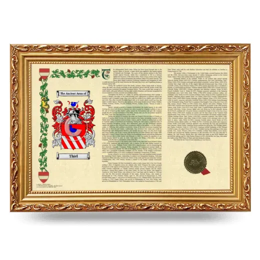 Thiel Armorial Landscape Framed - Gold