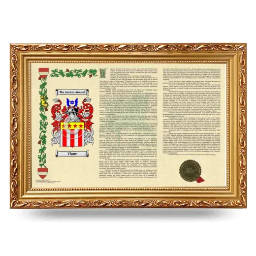 Thow Armorial Landscape Framed - Gold