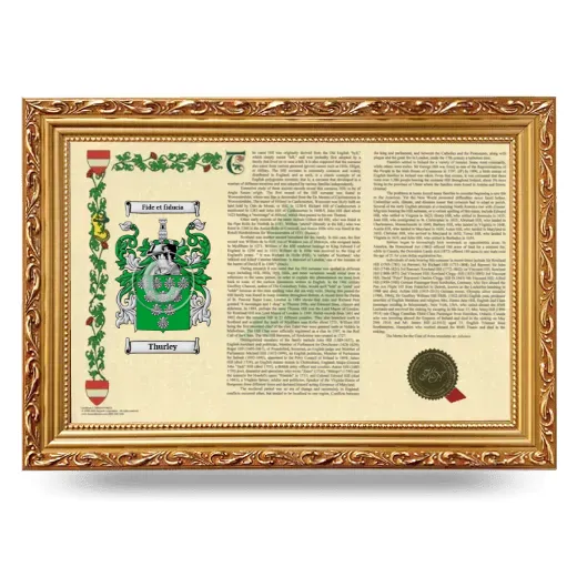 Thurley Armorial Landscape Framed - Gold
