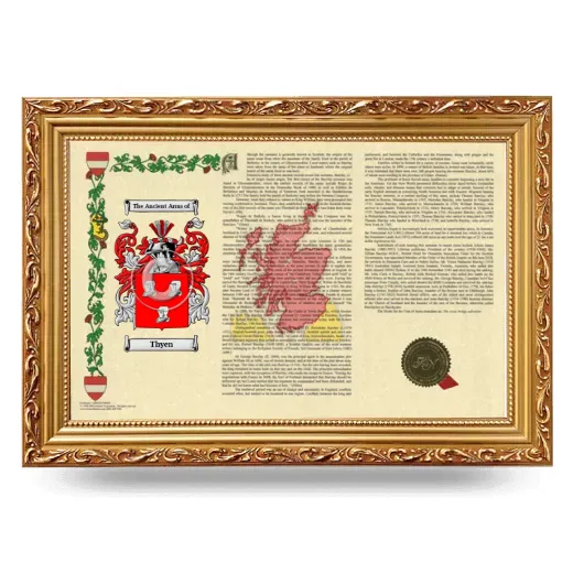 Thyen Armorial Landscape Framed - Gold