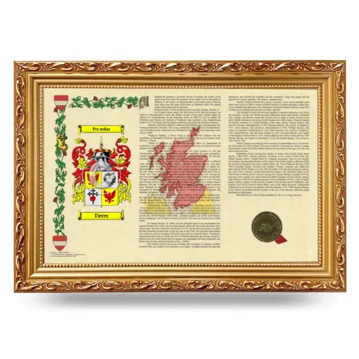 Tieres Armorial Landscape Framed - Gold