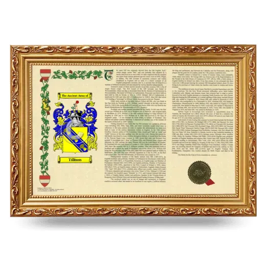 Tillison Armorial Landscape Framed - Gold