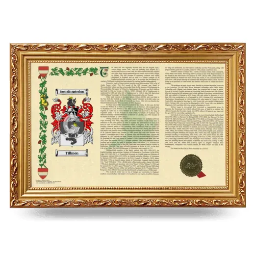 Tillmon Armorial Landscape Framed - Gold