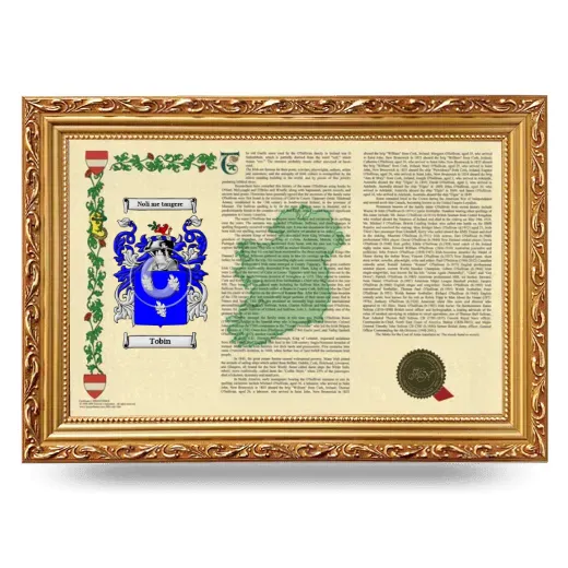 Tobin Armorial Landscape Framed - Gold