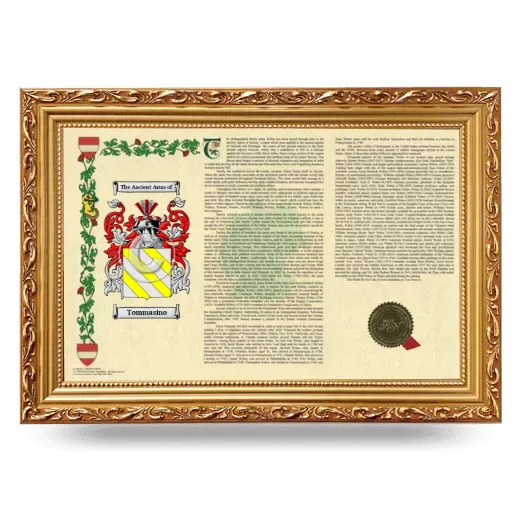 Tommasino Armorial Landscape Framed - Gold