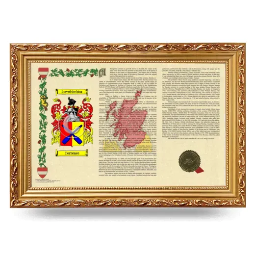 Torrence Armorial Landscape Framed - Gold
