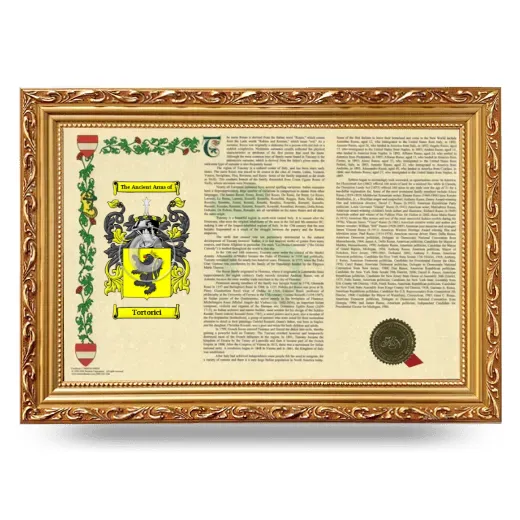 Tortorici Armorial Landscape Framed - Gold