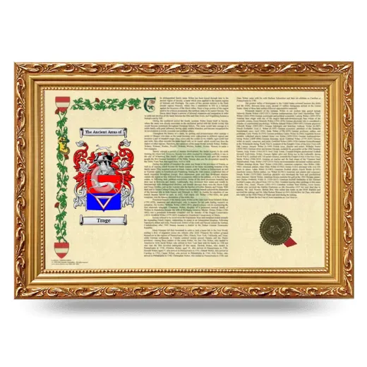 Trage Armorial Landscape Framed - Gold