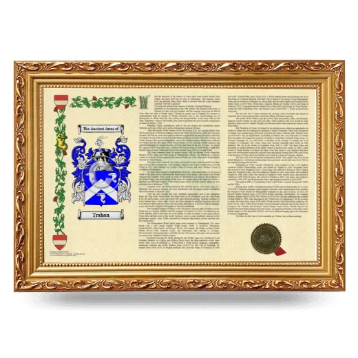 Trahan Armorial Landscape Framed - Gold