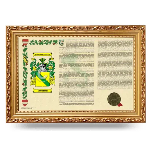 Traversari Armorial Landscape Framed - Gold