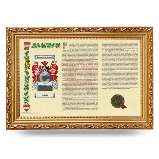 Trelle Armorial Landscape Framed - Gold