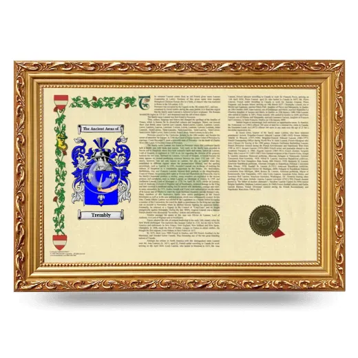 Trembly Armorial Landscape Framed - Gold