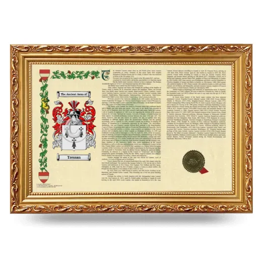 Tressan Armorial Landscape Framed - Gold