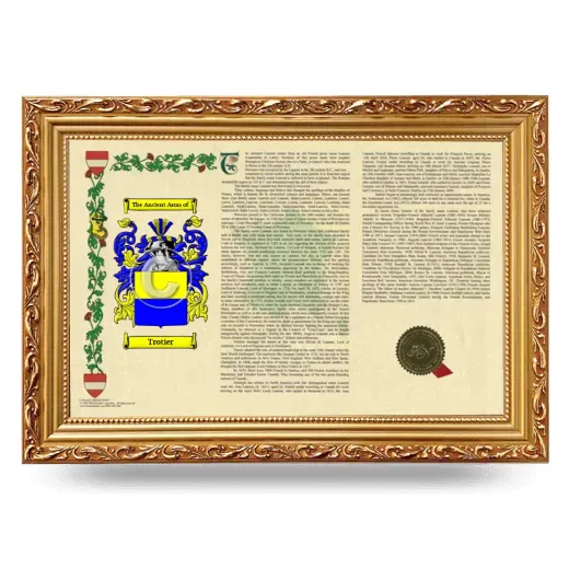 Trotier Armorial Landscape Framed - Gold