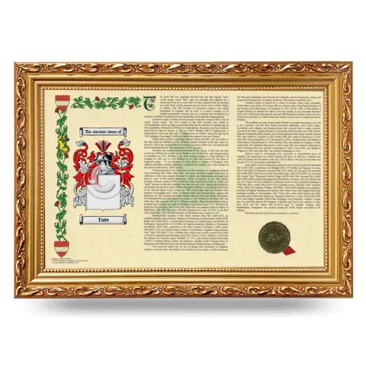 Tute Armorial Landscape Framed - Gold