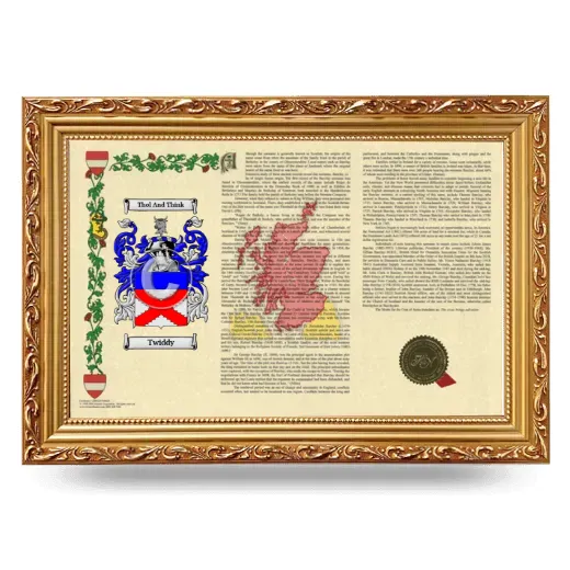 Twiddy Armorial Landscape Framed - Gold