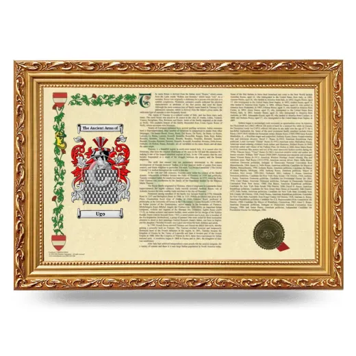 Ugo Armorial Landscape Framed - Gold