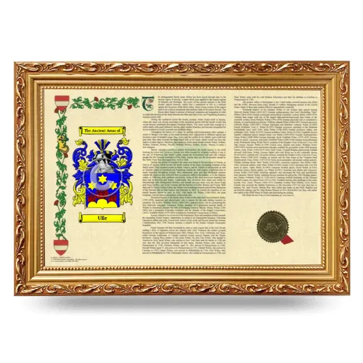 Ulle Armorial Landscape Framed - Gold