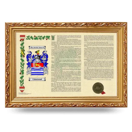 Usherwood Armorial Landscape Framed - Gold
