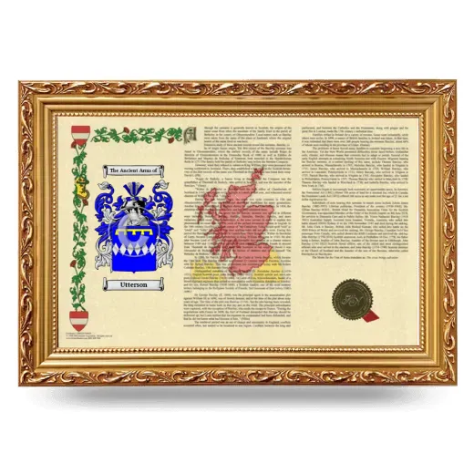 Utterson Armorial Landscape Framed - Gold