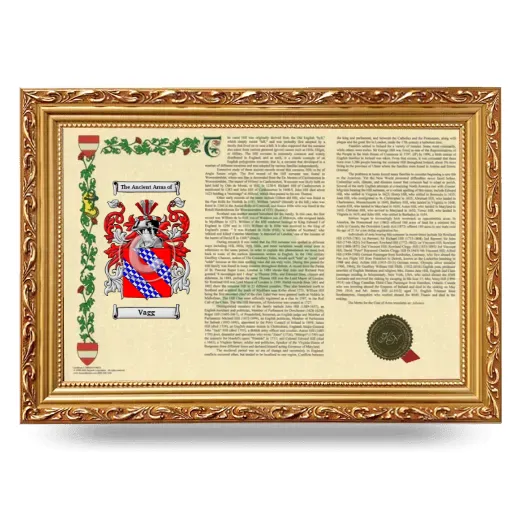 Vagg Armorial Landscape Framed - Gold