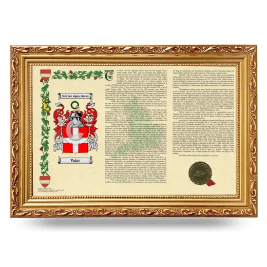 Vaizy Armorial Landscape Framed - Gold