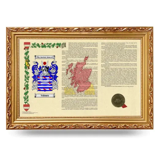 Valancy Armorial Landscape Framed - Gold