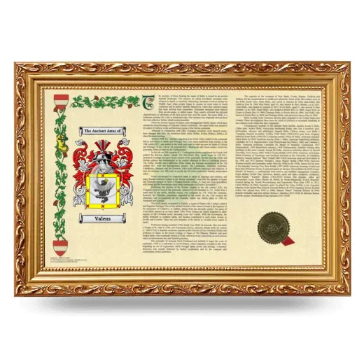 Valens Armorial Landscape Framed - Gold