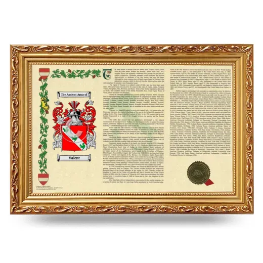 Valent Armorial Landscape Framed - Gold