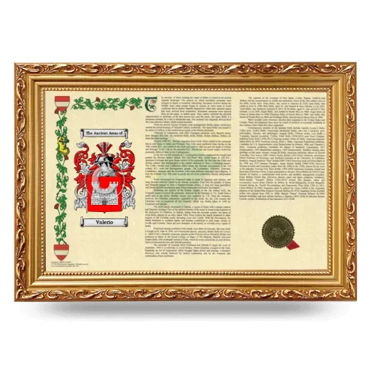 Valerio Armorial Landscape Framed - Gold