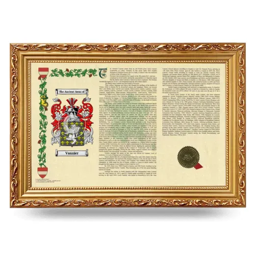 Vannier Armorial Landscape Framed - Gold