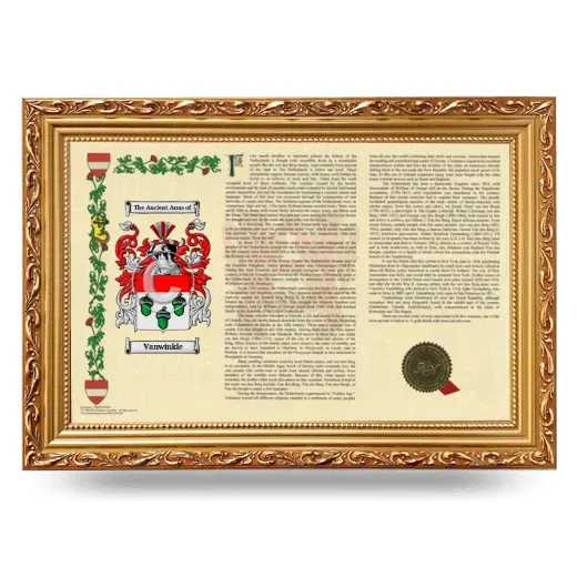 Vanwinkle Armorial Landscape Framed - Gold