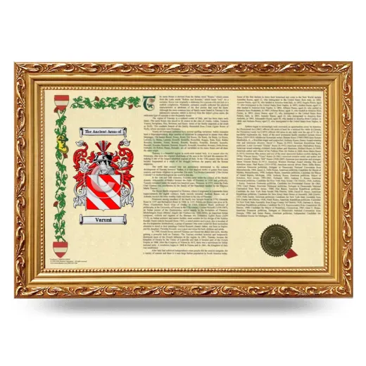 Varuni Armorial Landscape Framed - Gold