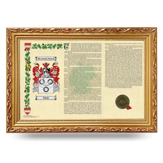 Vater Armorial Landscape Framed - Gold