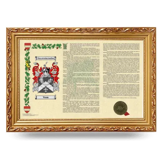 Vaun Armorial Landscape Framed - Gold