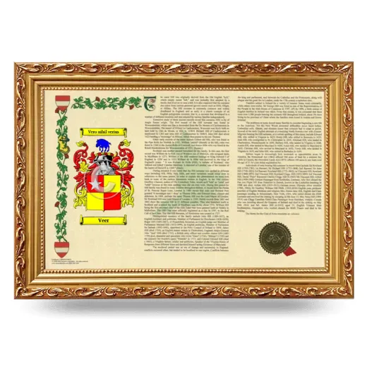 Veer Armorial Landscape Framed - Gold