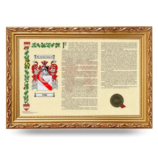 Velle Armorial Landscape Framed - Gold