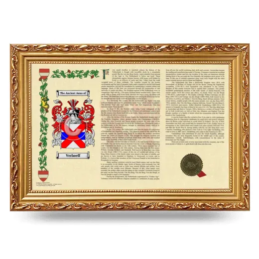 Verhoeff Armorial Landscape Framed - Gold