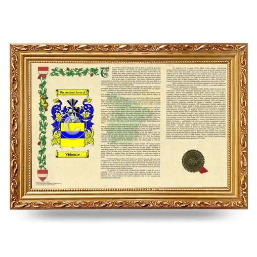 Vidaurre Armorial Landscape Framed - Gold