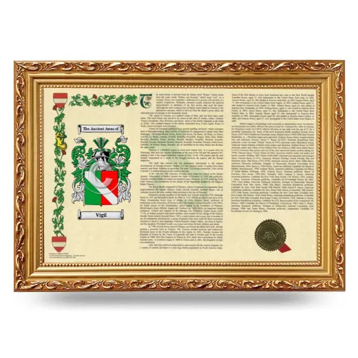 Vigil Armorial Landscape Framed - Gold