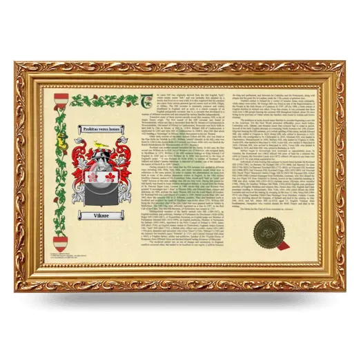 Vikare Armorial Landscape Framed - Gold