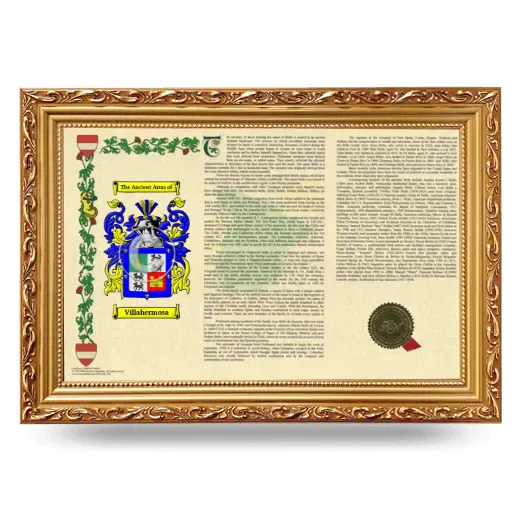Villahermosa Armorial Landscape Framed - Gold